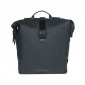 DOUBLE BAG FOR BICYCLE -REAR- BASIL SOHO 41Lt BLACK - VELCRO TAPES ON REAR CARRIER (31x12x37cm)