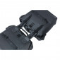 DOUBLE BAG FOR BICYCLE -REAR- BASIL SOHO 41Lt BLACK - VELCRO TAPES ON REAR CARRIER (31x12x37cm)