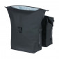 DOUBLE BAG FOR BICYCLE -REAR- BASIL SOHO 41Lt BLACK - VELCRO TAPES ON REAR CARRIER (31x12x37cm) 8715019180767