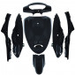 FAIRINGS/BODY PARTS FOR CHINESE SCOOTER - BLACK (7 PARTS) -P2R-