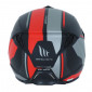 HELMET - FOR TRIAL - MT STREETFIGHTER SV - SINGLE DARK VISOR- WITH REMOVABLE CHIN GUARD + ADDITIONAL MIROR VISOR - RED/MATT BLACK S