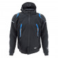 JACKET - ADX RSX BLACK/BLUE L -WITH REMOVABLE HOOD-WITH PROTECTIONS EXCEPT BACK PROTECTOR- (APPROVED NF EN 17092-4 : 2020)