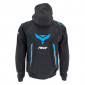 JACKET ADX RSX BLACK/BLUE XL WITH REMOVABLE HOOD-WITH PROTECTIONS EXCEPT BACK PROTECTOR (APPROVED NF EN 17092-4 : 2020)