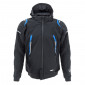 JACKET ADX RSX BLACK/BLUE 2XL WITH REMOVABLE HOOD-WITH PROTECTIONS EXCEPT BACK PROTECTOR (APPROVED NF EN 17092-4 : 2020)