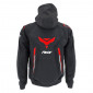 JACKET ADX RSX BLACK/RED S WITH REMOVABLE HOOD-WITH PROTECTIONS EXCEPT BACK PROTECTOR (APPROVED NF EN 17092-4 : 2020)