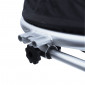 CHILDREN BICYCLE TRAILER - STROLLER - 2 SEATS- MAX LOAD 36Kgs - ALUMINIUM - GREY + 20" WHEELS -quick assembly (no tools required) in rear wheel - Comes with front wheel and brake handle. 3700948209103