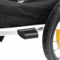REMORQUE VELO ENFANT - POUSSETTE COUVERTE 2 PLACES EN ALU MAXI 36Kg COLORI ROUGE AVEC ROUES 20" -FIXATION AXE DE ROUE - LIVRE AVEC ROUE AVANT ET POIGNEE FREIN - PLIABLE SANS OUTIL - L0.80m x l0.70m 3700948209103