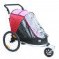 CHILDREN BICYCLE TRAILER - STROLLER - 2 SEATS- MAX LOAD 36Kgs - ALUMINIUM - GREY + 20" WHEELS -quick assembly (no tools required) in rear wheel - Comes with front wheel and brake handle. 3700948209103