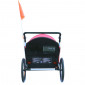 CHILDREN BICYCLE TRAILER - STROLLER - 2 SEATS- MAX LOAD 36Kgs - ALUMINIUM - GREY + 20" WHEELS -quick assembly (no tools required) in rear wheel - Comes with front wheel and brake handle. 3700948209103
