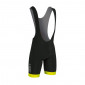 ADULT BIB SHORTS - GIST COOLMAX BLACK YELLOW FLUO BORDER - XXXL - 5116