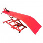 LIFT TABLE for MOTORBIKE - STEEL MADE - RED - SIZE 180x60 cm - Minimum Height 21 CM / Maxi 71 cm (MAX LOAD 450 kg)