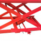 LIFT TABLE for MOTORBIKE - STEEL MADE - RED - SIZE 180x60 cm - Minimum Height 21 CM / Maxi 71 cm (MAX LOAD 450 kg)