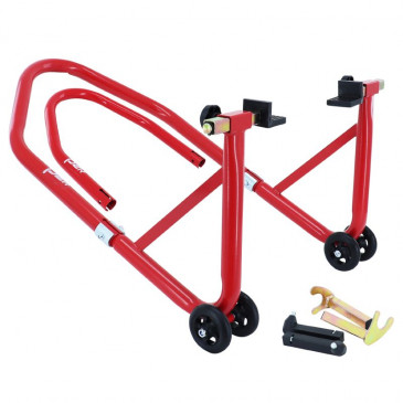 PADDOCK STAND (Bike Lift) P2R UNIVERSAL FRONT or REAR - RED STEEL- MAX LOAD 250 kg.