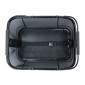 PANIER ARRIERE ACIER NID ABEILLE BASIL CENTO TECH NOIR SYSTEME MIK SUR PORTE BAGAGE IDEAL POUR E-BIKE/VAE (L46xl34xH25cm) AVEC ECLAIRAGE LED (COMPATIBLE AVEC 157030) 8715019112782