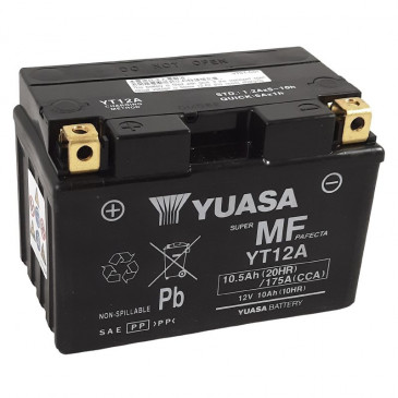 BATTERY 12V 10 Ah YT12A YUASA AGM FACTORY ACTIVATED "READY TO USE" (Lg150xWd87xH105) 5050694000485