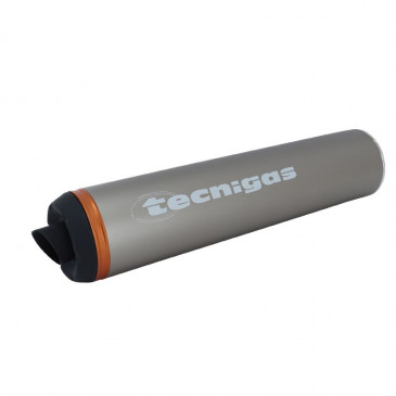 SILENCER FOR 50cc MOTORBIKE - TECNIGAS E-BOX ALUMINIUM TITANIUM.