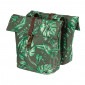 SACOCHE ARRIERE VELO DOUBLE BASIL EVERGREEN 28/38L THYM AVEC COURROIE CUIR FIXATION VELCROS SUR PORTE BAGAGE (28x16x35cm) 8715019180835