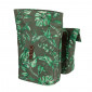 SACOCHE ARRIERE VELO DOUBLE BASIL EVERGREEN 28/38L THYM AVEC COURROIE CUIR FIXATION VELCROS SUR PORTE BAGAGE (28x16x35cm) 8715019180835