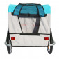 REMORQUE VELO ENFANT COUVERTE 2 PLACES MAXI 45Kg COLORI BLEU AVEC ROUES 20" à BLOCAGE ET FIXATION AXE DE ROUE ARRIERE - MONTAGE RAPIDE SANS OUTIL (2 ENFANTS DE 18KGS ET 1 BAGAGE DE 9KGS) 3700948086384