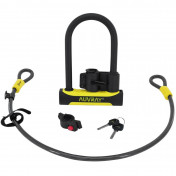 ANTITHEFT FOR BICYCLE -U LOCK AUVRAY U ROC 80x245 mm (Ø 14 mm) WITHOUT BRACKET-WITH EXTENDER CABLE 1 M (Ø12 mm)- Security level 8/10 - 2 Stars Fub Approved 3700807707894