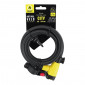 ANTIVOL VELO SPIRAL A CLE AUVRAY DIAM 15 mm L 1.50 M NOIR MAT (AVEC SUPPORT) 3700807708150