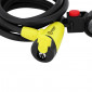 ANTITHEFT FOR BICYCLE - KEY COILED CABLE AUVRAY Ø10 mm L 1.50 M - MATT BLACK (WITH BRACKET)
