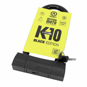 ANTITHEFT- AUVRAY U LOCK K10 BLACK EDITION 85x230mm (Ø 18mm) (SRA APPROVED)