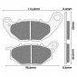 PLAQUETTE DE FREIN NEWFREN POUR YAMAHA 125 XMAX 2018> AV, 300 XMAX 2017> AV, 320 MT-03 2016> AV, 320 YZF-R3 2015> AV (FD0515BT) (TOURING ORGANIQUE) 8025832416630