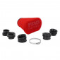 FILTRE A AIR TOP PERF TPR FACTORY BIG MOUSSE ROUGE DIAM 28-32-36-39-43mm FIXATION DROITE (LIVRE AVEC ADAPTATEURS)