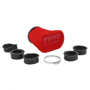 AIR FILTER - TOP PERFORMANCES - BIG FOAM RED - With adapters Ø 46 / 49 / 52 / 55 / 58 / 62mm STRAIGHT FIXING