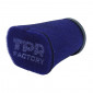 FILTRE A AIR TOP PERF TPR FACTORY BIG MOUSSE BLEU DIAM 46-49-52-55-58-62mm FIXATION DROITE (LIVRE AVEC ADAPTATEURS)