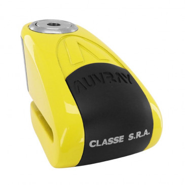 ANTIVOL BLOQUE DISQUE AUVRAY B-LOCK AVEC ALARME SONORE DIAM 10mm JAUNE (CLASSE SRA)