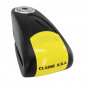 ANTITHEFT-- DISC LOCK AUVRAY B-LOCK 14 WITH AUDIBLE ALARM - Ø 14mm BLACK/YELLOW (SRA APPROVED)