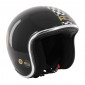 HELMET-OPEN FACE ADX LEGEND (CHEQUERED) GLOSSY BLACK XS