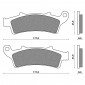 BRAKE PADS NEWFREN FOR APRILIA 125 SCARABEO 2004>2006 Front 125 ATLANTIC 2003>2012 Front KYMCO 125 DOWNTOWN 2016> Front 125 PEOPLE GTI 2010>2014 Front (FD0282BE) (SCOOTER ELITE ORGANIC)