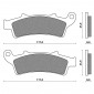 PLAQUETTE DE FREIN NEWFREN POUR APRILIA 125 SCARABEO 2004>2006 AV, 125 ATLANTIC 2003>2012 AV / KYMCO 125 DOWNTOWN 2016> AV, 125 PEOPLE GTI 2010>2014 AV (FD0282BE) (ELITE ORGANIQUE) 8025832415039