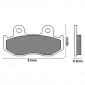 BRAKE PADS NEWFREN FOR HONDA 110 NHX 2008>2009 Front 125 DYLAN 2001>2007 Front 125 PSI 2006>2013 Front 125 SH 2000>2008 Front (L 81mm - H 42mm - thk 9.3mm) (FD0304BE) (SCOOTER ELITE ORGANIC) 8025832415145