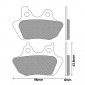 BRAKE PADS NEWFREN FOR HARLEY DAVIDSON 1450 DYNA 2000>2005, 1450 ELECTRA GLIDE 2000>2005, 1130 V-ROAD 2002>2005 Front/Rear (L 98mm - H 63.8mm - thk 8mm) (FD0389SH) (CUSTOM SINTERED) 8025832415794