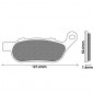 PLAQUETTE DE FREIN NEWFREN POUR HARLEY DAVIDSON 1584-1690-1800 FAT BOY, 1340-1450-1584-1690 SOFTAIL, 1340-1450 DYNA, 1690 BREAKOUT (FD0436SH) (CUSTOM HD METAL FRITTE) 8025832416258