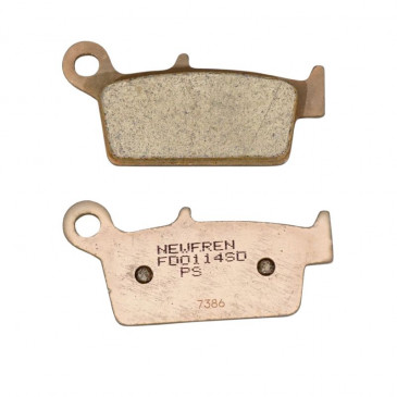 BRAKE PADS NEWFREN FOR GAS GAS 300 EC 2000>2010 Rear SUZUKI 250 RM 1996>2008 Rear YAMAHA 250 WR X 2008>2013 Rear (L 75mm - H 36mm - thk 10.5mm) (FD0114SD) (DIRT SINTERED) 8025832413486