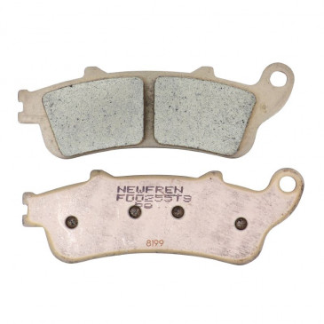 PLAQUETTE DE FREIN NEWFREN POUR HONDA 125 FORESIGHT 2003>2007 AV, 250 FORESIGHT 1999>2007 AV, 1100 CBR 1997> AR, 800 VFR 1998>2002 AR / PEUGEOT 250 SV 2001> AV (FD0255TS) (TOURING METAL FRITTE) 8025832414780