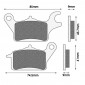 BRAKE PADS NEWFREN FOR YAMAHA 125 TRICITY 2014> Front 150 TRICITY 2016> Front 300 TRICITY 2020> Front MBK 125 TRYPTIK 2014> Front (FD0517BE) (SCOOTER ELITE ORGANIC) 8025832416708