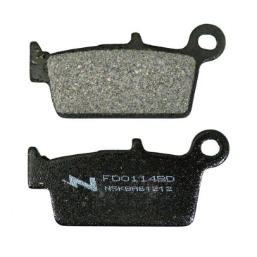 PLAQUETTE DE FREIN NEWFREN POUR GAS GAS 300 EC 2000>2010 AR / SUZUKI 250 RM 1996>2008 AR / YAMAHA 250 WR X 2008>2013 AR, 125 YZ 1998>2002 AR (L 75mm - H 36mm - P 10.5mm) (FD0114BD) (DIRT ORGANIQUE) 8025832413479