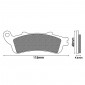 PLAQUETTE DE FREIN NEWFREN POUR HONDA 125 FORESIGHT 2003>2007 AV, 250 FORESIGHT 1999>2007 AV, 1100 CBR 1997> AR, 800 VFR 1998>2002 AR / PEUGEOT 250 SV 2001> AV (FD0255BT) (TOURING ORGANIQUE) 8025832414766