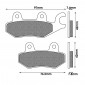 BRAKE PADS NEWFREN FOR MBK 50 X-POWER 1990>2002 Front YAMAHA 50 TZR 1990>2002 Front HONDA 125 CB F 2015> Front SUZUKI 125 UH BURGMAN 2015> Front (FD0163BD) (OFF ROAD ORGANIC)