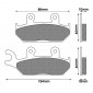 BRAKE PADS NEWFREN FOR YAMAHA 50 TZR 1993>2002 Rear 600 XT E 1990>2002 Front XT K 1991>1993 Front 660 XTZ TENERE 1991>1996 Front (L 104mm / 88mm - H 46mm - thk 10mm) (FD0167TS) (TOURING SINTERED) 8025832413929
