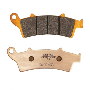 PLAQUETTE DE FREIN NEWFREN POUR APRILIA 125 SCARABEO 2004>2006 AV, 125 ATLANTIC 2003>2012 AV / KYMCO 125 DOWNTOWN 2016> AV, 125 PEOPLE GTI 2010>2014 AV (FD0282SE) (ELITE METAL FRITTE) 8025832415046