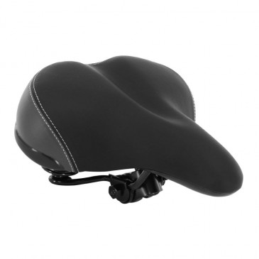 SADDLE- NEWTON FOR URBAN BIKE - NEWFORM BLACK/GREY 258x228mm STEEL RAIL (ON CARD) 3700948209349