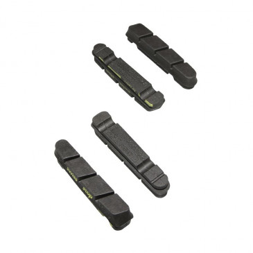 BRAKE PADS-FOR ROAD BIKE- SWISSSTOP BLACK PRINCE FLASHPRO FOR SHIMANO/SRAM CARBON RIM -BLACK COMPONENT- (2 PAIRS) PROGRESSIVE BRAKING - LESS HEAT IN INTENSIVE USE