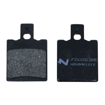 PLAQUETTE DE FREIN NEWFREN POUR APRILIA 125-150 LEONARDO 1997>1998 AV / BETA 125 EIKON >1998 AV / MALAGUTI 125-150 CIAK 2000>2002 AV (L 40mm - H 56.5mm - P 8mm) (FD0263BE) (ELITE ORGANIQUE) 8025832414919